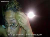 Bizarre self pleasuring session with scat during a live streaming webcam show